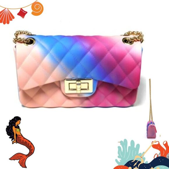 Gradient Quilted Chic PVC Crossbody Bag - Picture 1 of 10